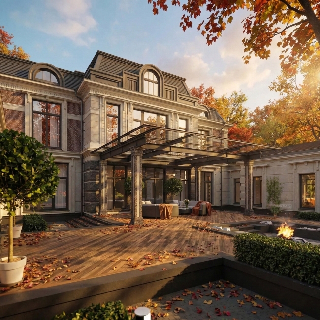 Проект загородного дома в КП Ренессанс