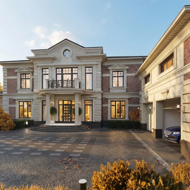 Проект загородного дома в классическом стиле