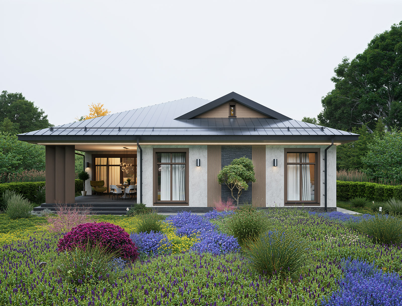 Отделка фасадов камнем, деревом, клинкером и металлом