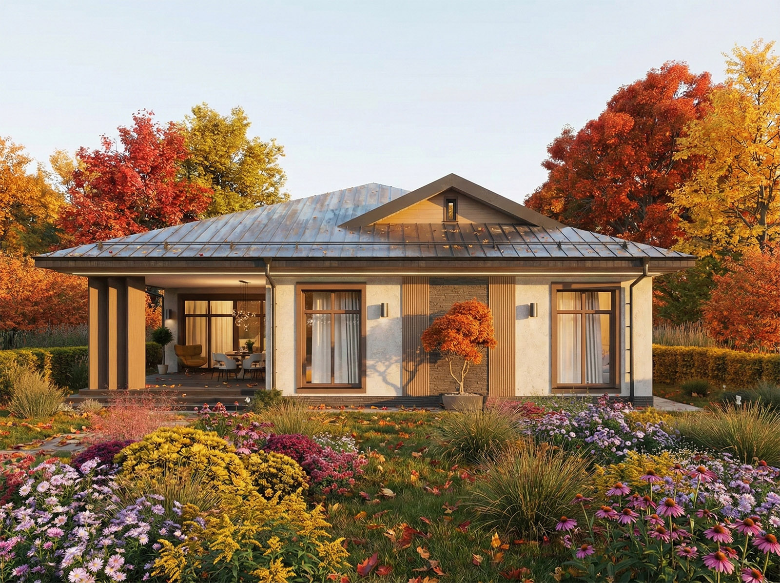 Отделка фасадов камнем, деревом, клинкером и металлом