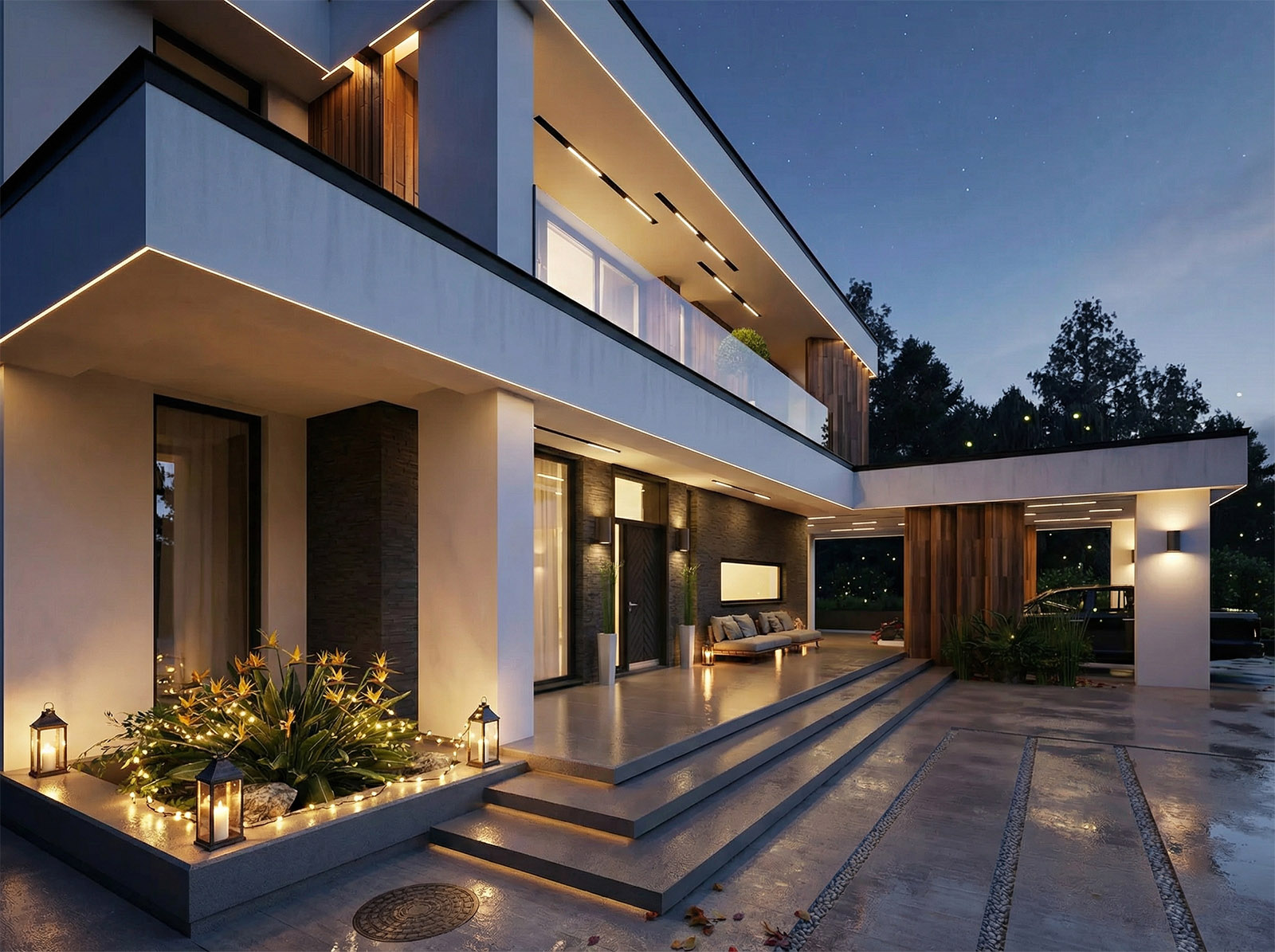 Проект современного дома 400м