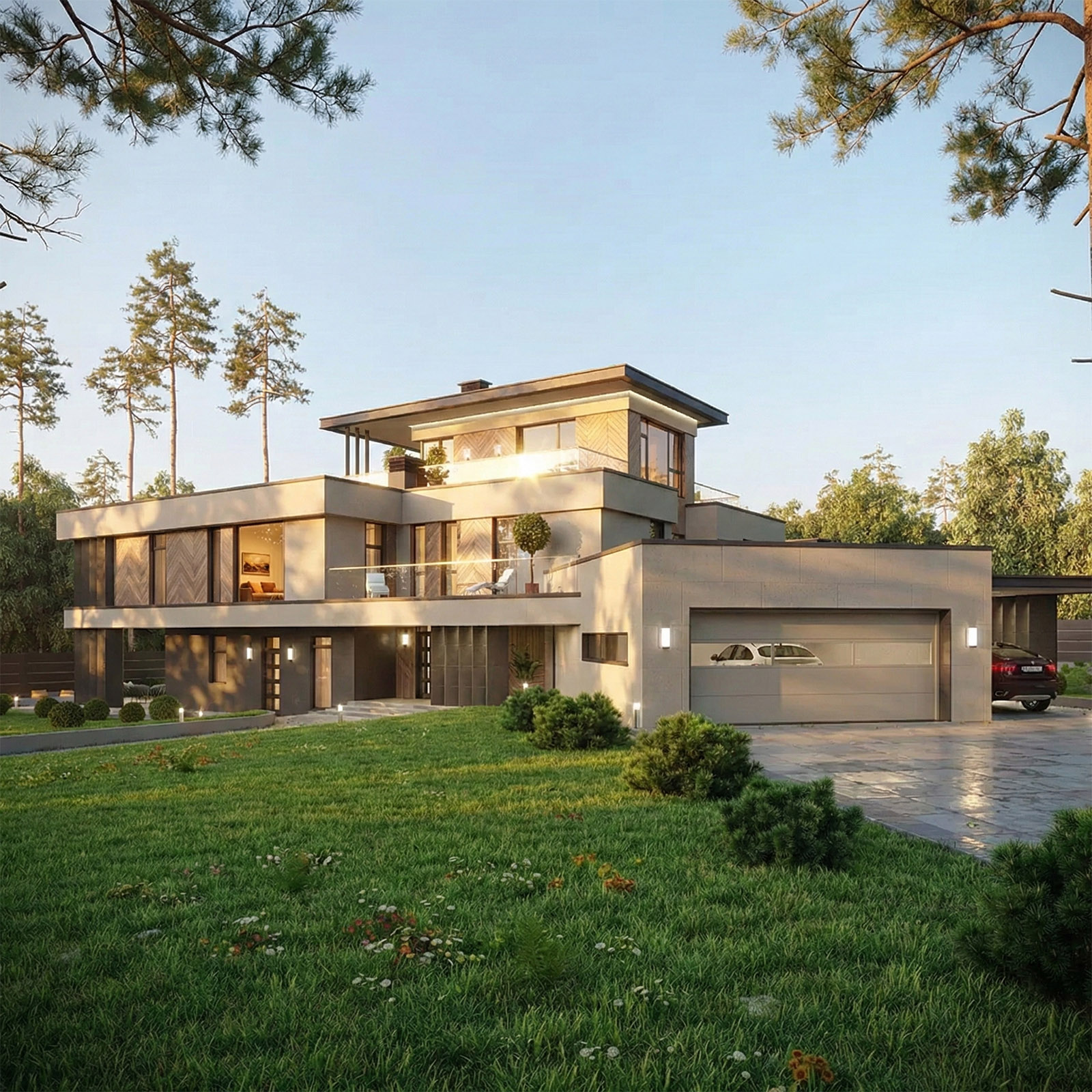 Проект минималистичного современного дома