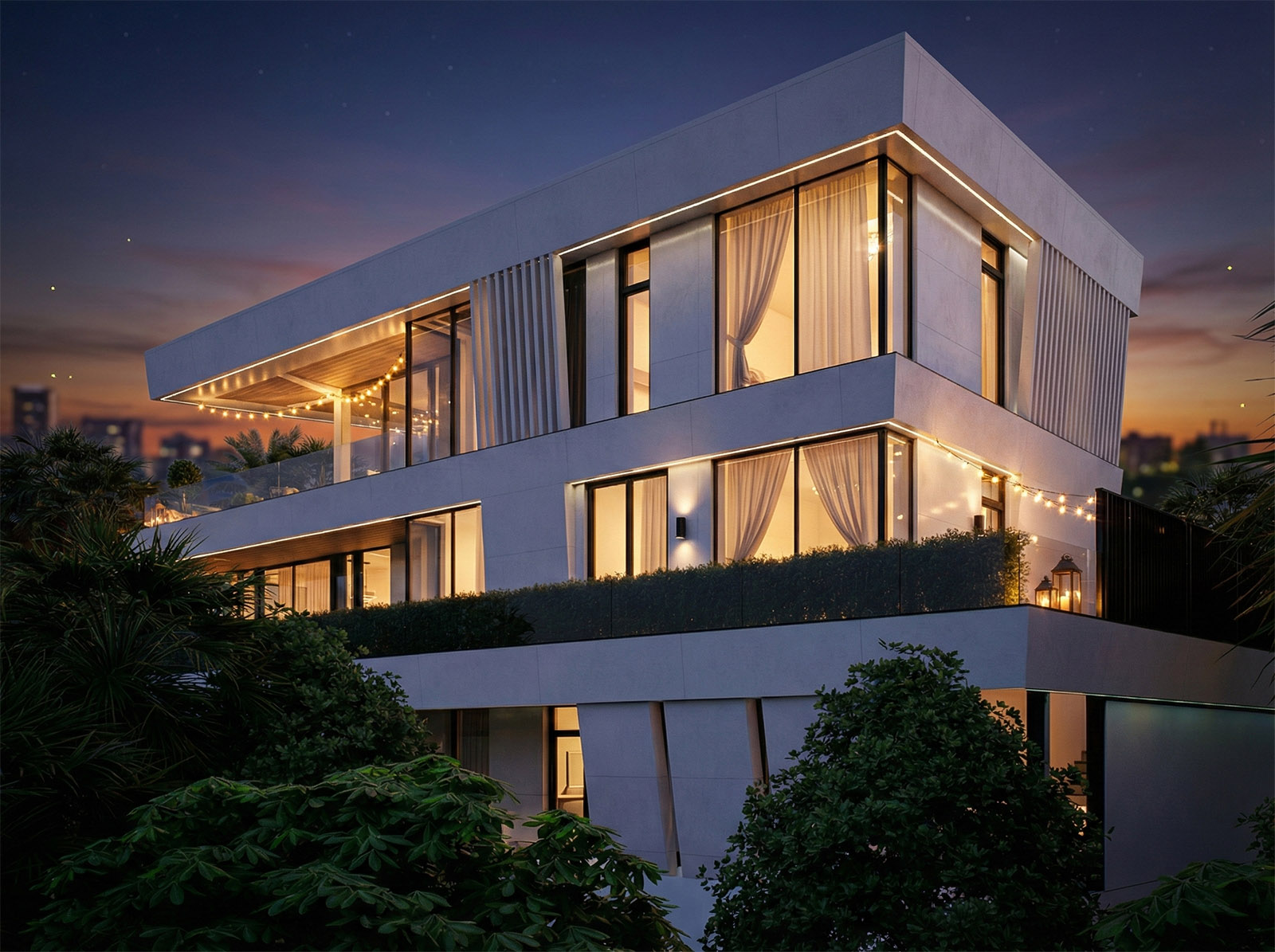 Вид на виллу со стороны моря