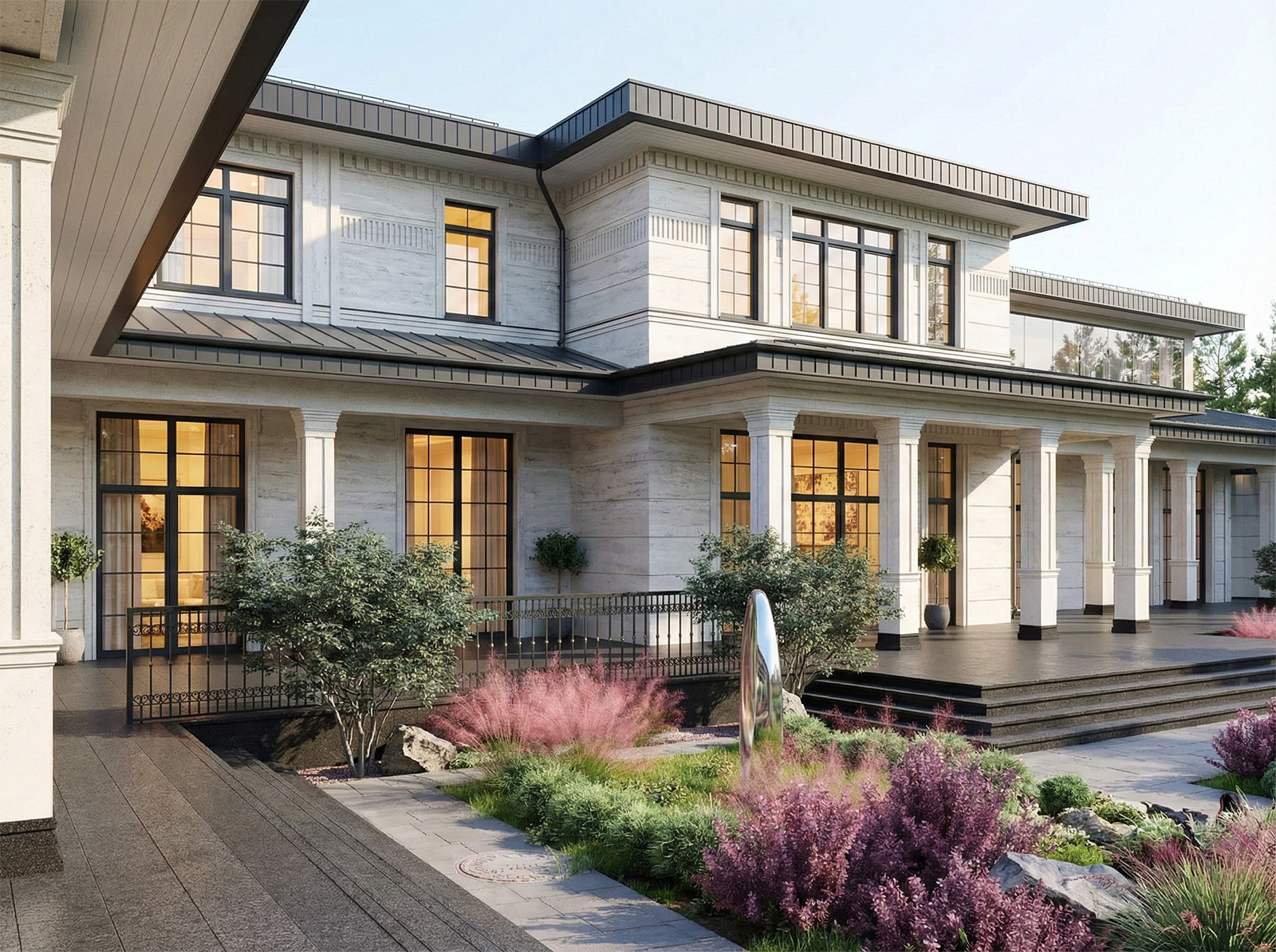 Вид на фасад с участка