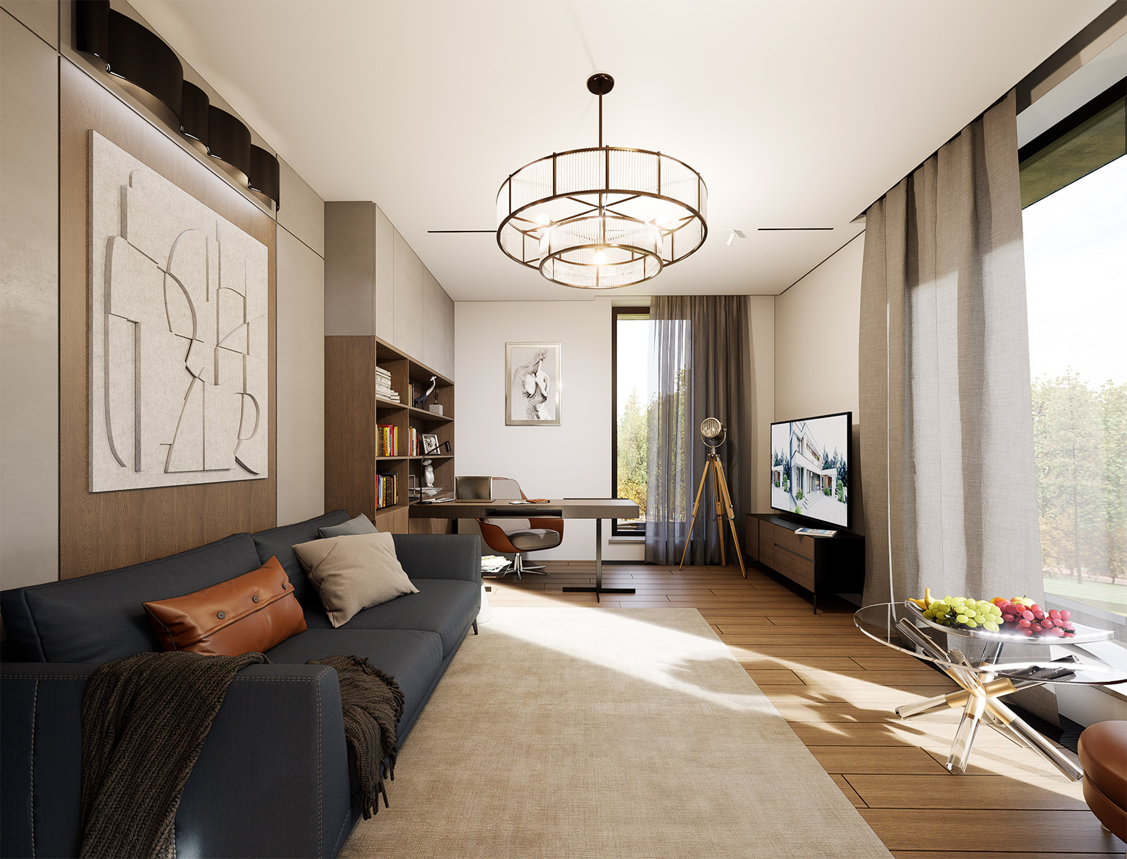 Современная стилистика интерьера кабинета