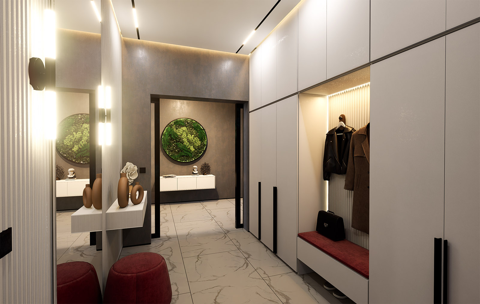 Интерьер входной группы загородного дома