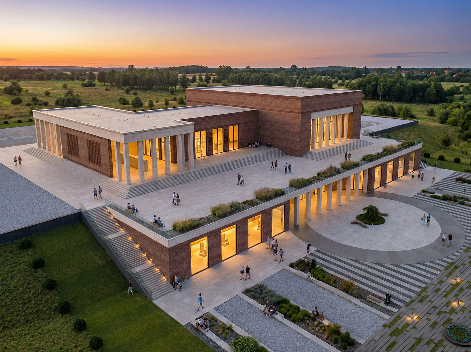 Главный фасад музейного комплекса при Фанагорийской археологической экспедиции. 