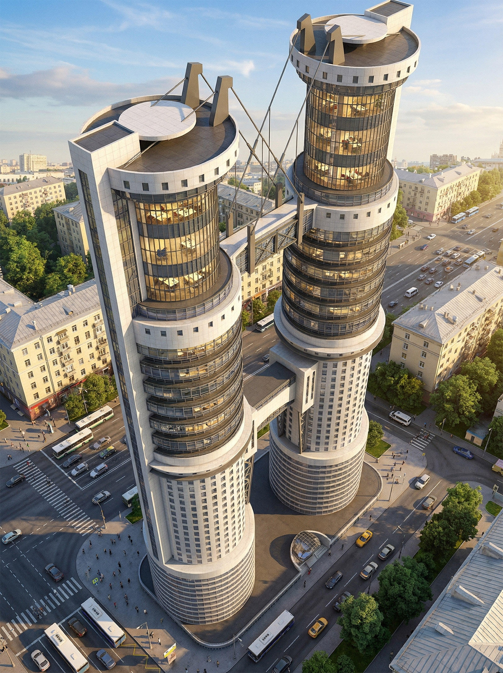 Металл и стекло в отделке фасадов