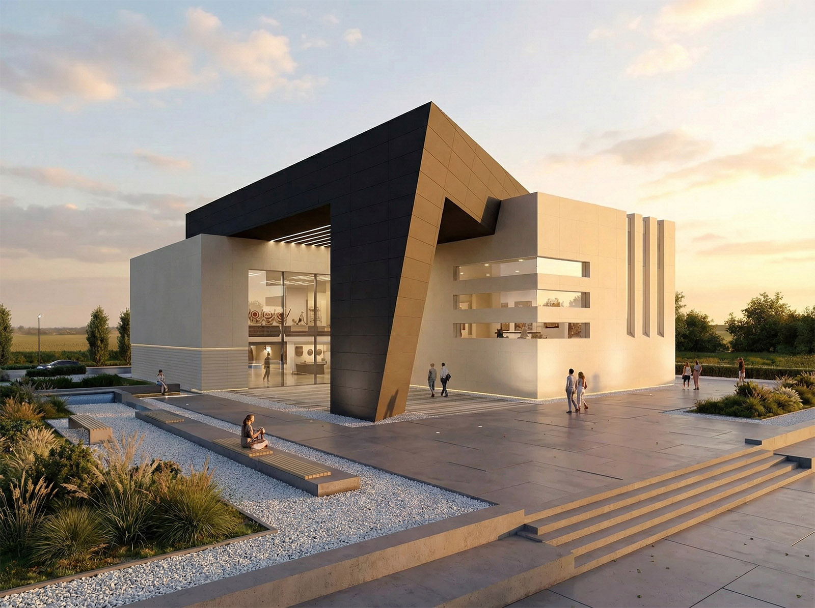 Концепция музейного комплекса. Главный фасад.