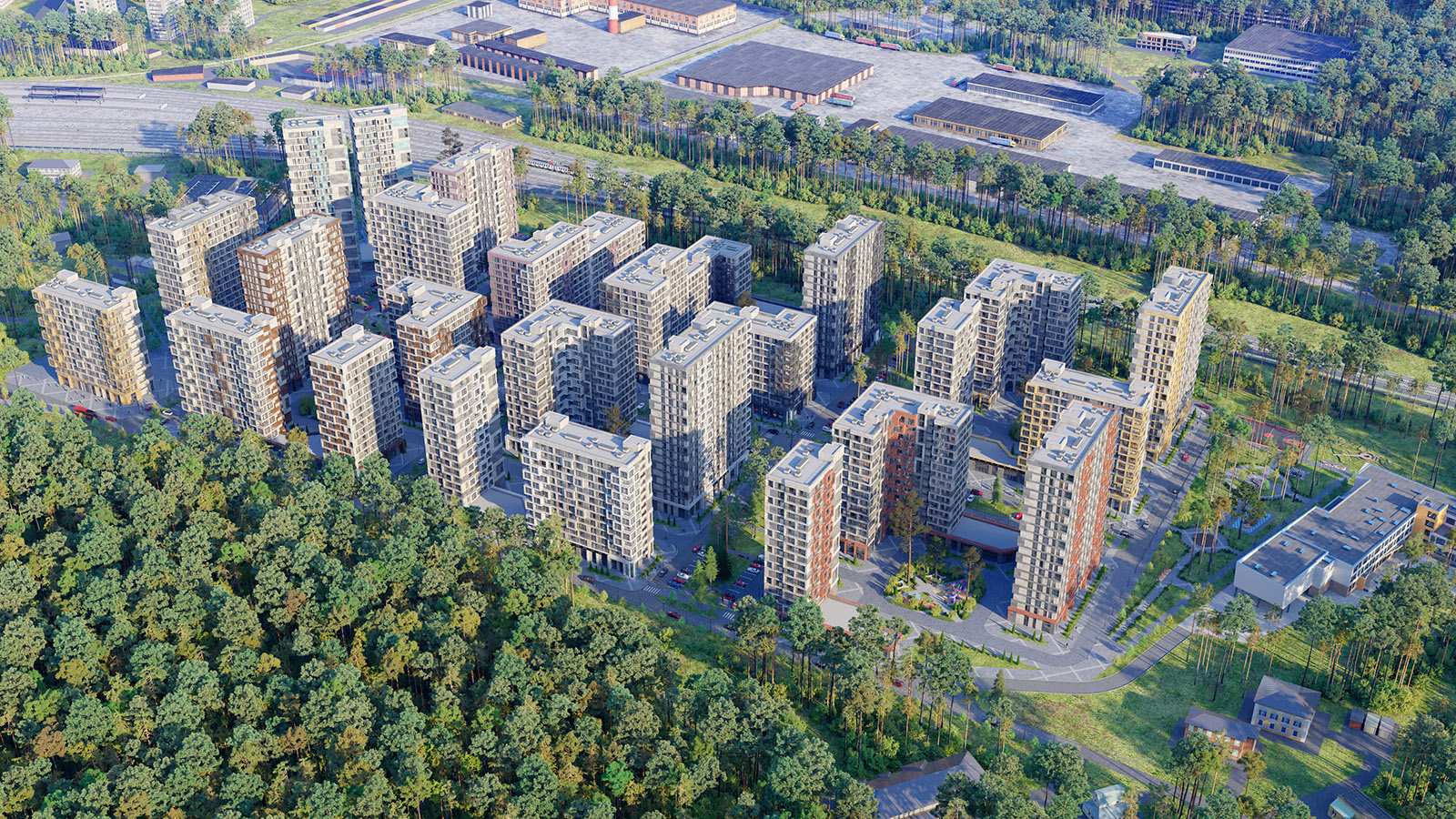 Концепция застройки микрорайона.